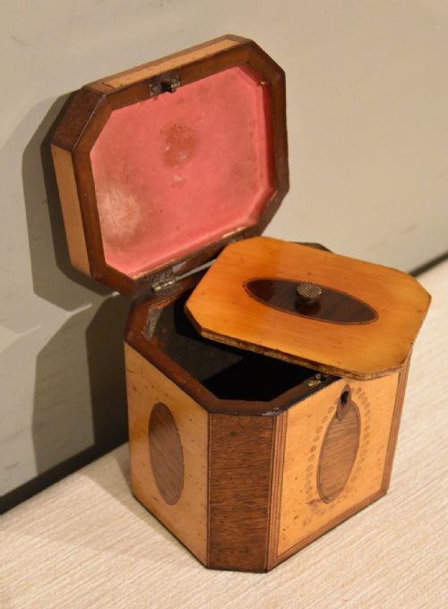 LATE 18TH CENTURY OCTAGONAL TEA CADDY - ADDITIONAL PHOTO 5
