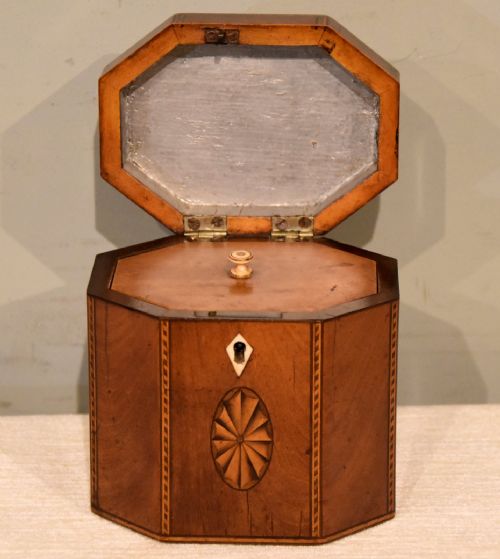 LATE 18TH CENTURY MAHOGANY TEA CADDY - ADDITIONAL PHOTO 2