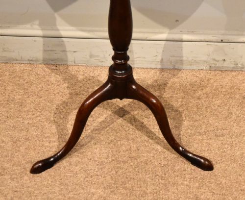 GEORGE III MAHOGANY WINE LAMP TRIPOD TABLE - ADDITIONAL PHOTO 3