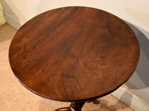 GEORGE III MAHOGANY WINE LAMP TRIPOD TABLE - ADDITIONAL PHOTO 4