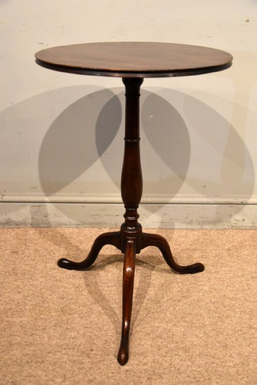 GEORGE III MAHOGANY WINE LAMP TRIPOD TABLE - ADDITIONAL PHOTO 6