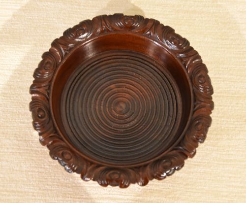 georgian mahogany bottle coaster - CATEGORY: ANTIQUE MISCELLANEOUS - DATED GEORGIAN
