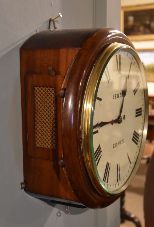 STRIKING DIAL CLOCK SIGNED BENZIE COWES - ADDITIONAL PHOTO 2