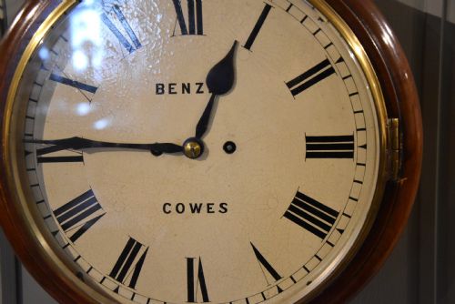 STRIKING DIAL CLOCK SIGNED BENZIE COWES - ADDITIONAL PHOTO 4