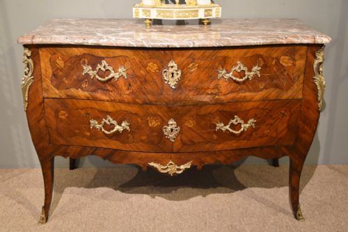 18TH CENTURY FRENCH KINGWOOD BOMBE FRONTED COMMODE - ADDITIONAL PHOTO 2
