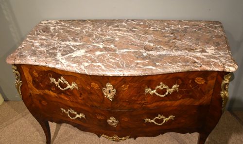 18TH CENTURY FRENCH KINGWOOD BOMBE FRONTED COMMODE - ADDITIONAL PHOTO 6