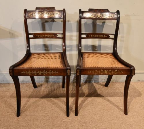 PAIR OF FINE QUALITY REGENCY ROSEWOOD CHAIRS - ADDITIONAL PHOTO 1
