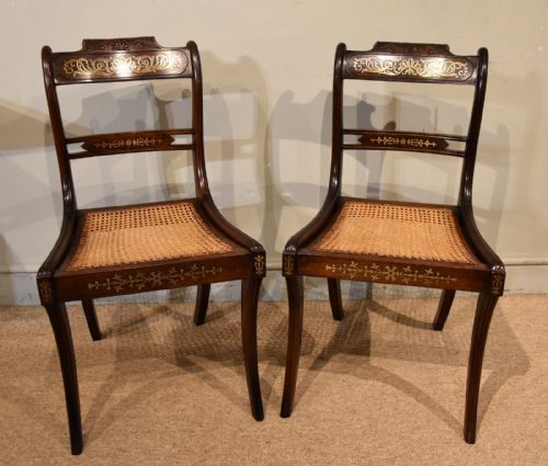 PAIR OF FINE QUALITY REGENCY ROSEWOOD CHAIRS - ADDITIONAL PHOTO 2