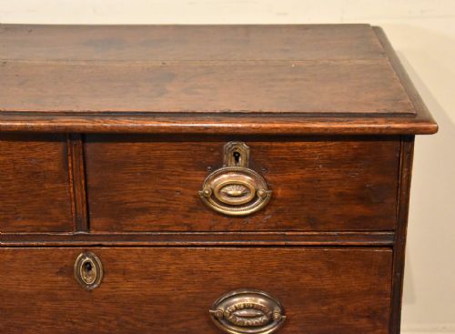 GEORGE III COUNTRY OAK CHEST OF DRAWERS - ADDITIONAL PHOTO 4