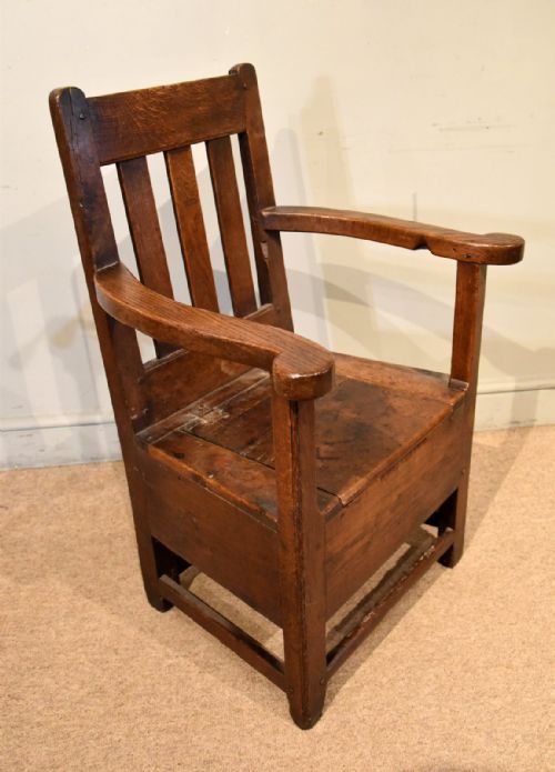 18TH CENTURY BOX SEAT LAMBING CHAIR - ADDITIONAL PHOTO 2