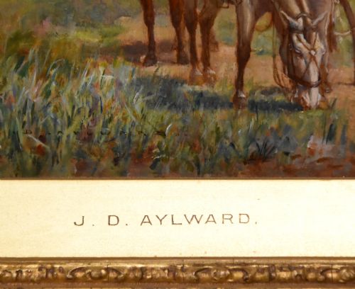 OIL PAINTING BY JAMES DEVINE AYLWARD RBA ON PATROL - ADDITIONAL PHOTO 2