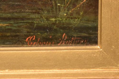 OIL PAINTING BY EDWIN BUTTERY THE PATH BETWEEN THE VILLAGES - ADDITIONAL PHOTO 3