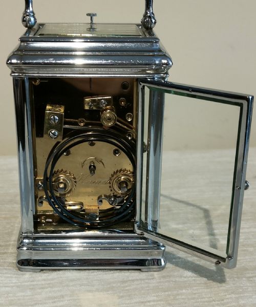 STRIKING CARRIAGE CLOCK IN GORGE CASE - ADDITIONAL PHOTO 2