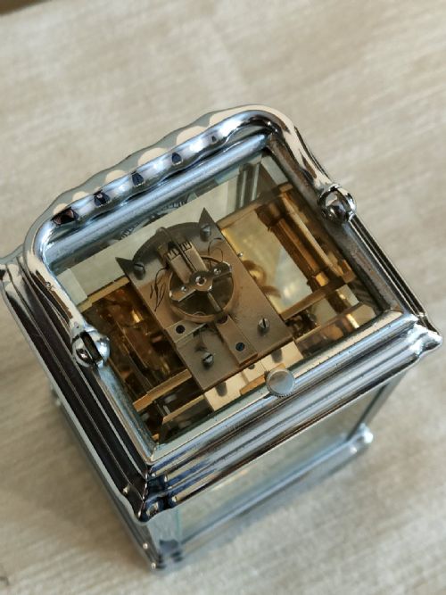 STRIKING CARRIAGE CLOCK IN GORGE CASE - ADDITIONAL PHOTO 3