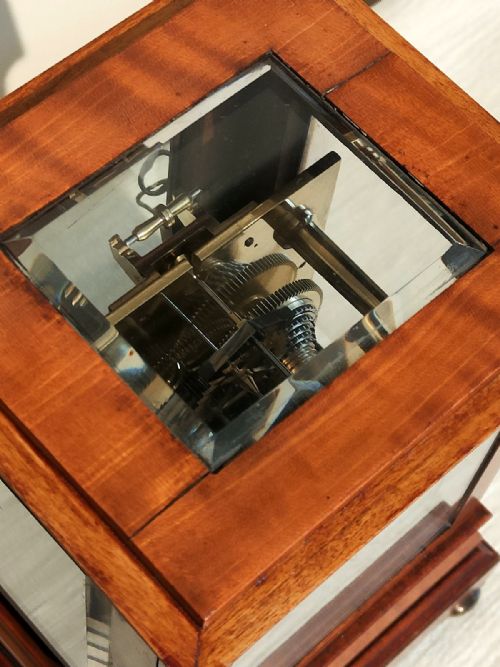 WILLIAM IV SATINWOOD FOUR GLASS MANTEL TIMEPIECE - ADDITIONAL PHOTO 2