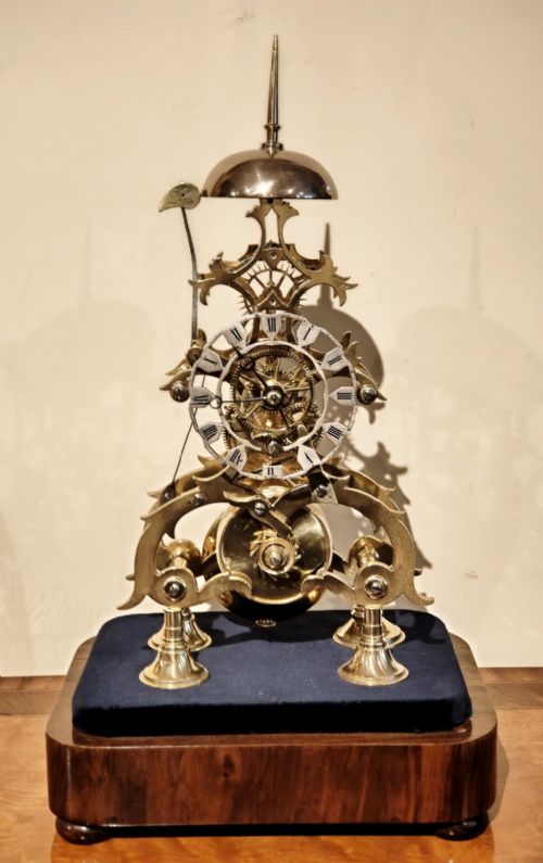 DOMED SKELETON TIMEPIECE WITH STRIKING CHAPTER RING - ADDITIONAL PHOTO 1
