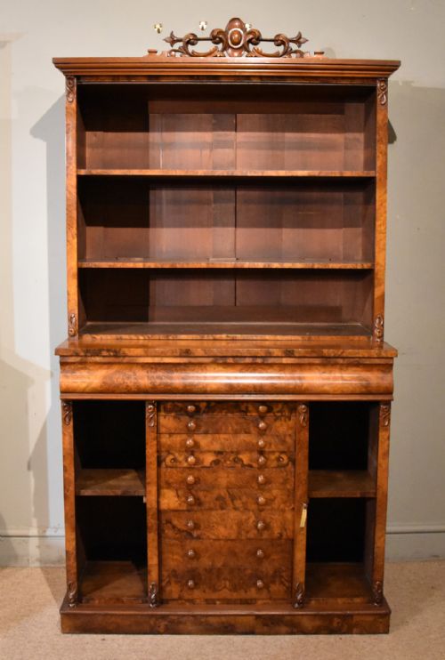 mid 19th century victorian bookcase - CATEGORY: ANTIQUE BOOKCASES - DATED 19TH CENTURY