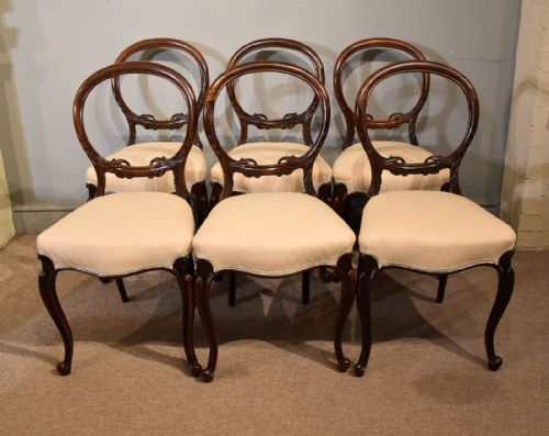 SET OF SIX ROSEWOOD VICTORIAN DINING CHAIRS - ADDITIONAL PHOTO 1