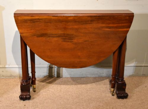 william iv drop leaf sutherland table in goncalo alves - CATEGORY: ANTIQUE TABLES - DATED 19TH CENTURY