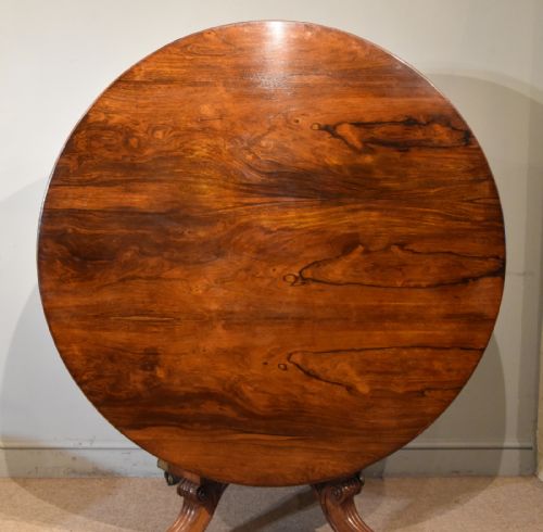 REGENCY ROSEWOOD TILTING CENTRE TABLE - ADDITIONAL PHOTO 1