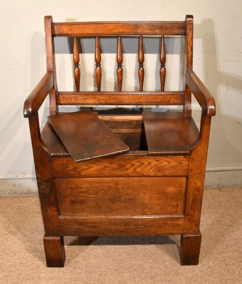 SMALL FRENCH BRETON CHESTNUT BENCH - ADDITIONAL PHOTO 1