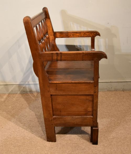 SMALL FRENCH BRETON CHESTNUT BENCH - ADDITIONAL PHOTO 3