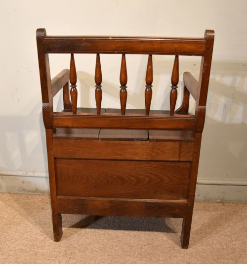 SMALL FRENCH BRETON CHESTNUT BENCH - ADDITIONAL PHOTO 4