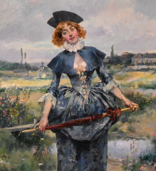 OIL PAINTING BY JOSE MIRALLES DARMANIN OUT FOR A STROLL - ADDITIONAL PHOTO 2