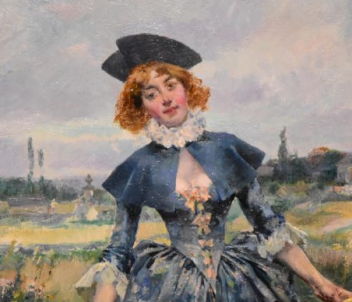 OIL PAINTING BY JOSE MIRALLES DARMANIN OUT FOR A STROLL - ADDITIONAL PHOTO 4