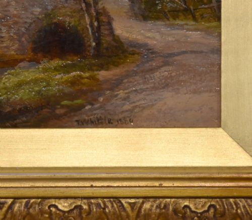 OIL PAINTING BY THOMAS WHITTLE BRATHAY BRIDGE AMBLESIDE WESTMORELAND - ADDITIONAL PHOTO 4