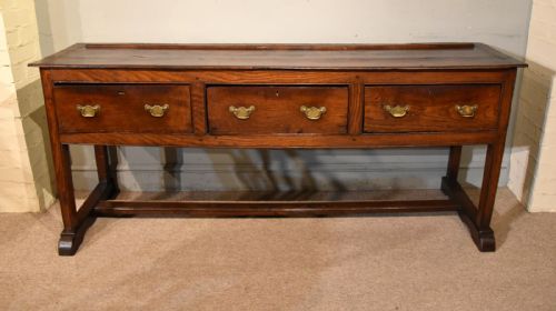 mid 18th century oak dresser base - CATEGORY: ANTIQUE SIDEBOARDS - DATED 18TH CENTURY