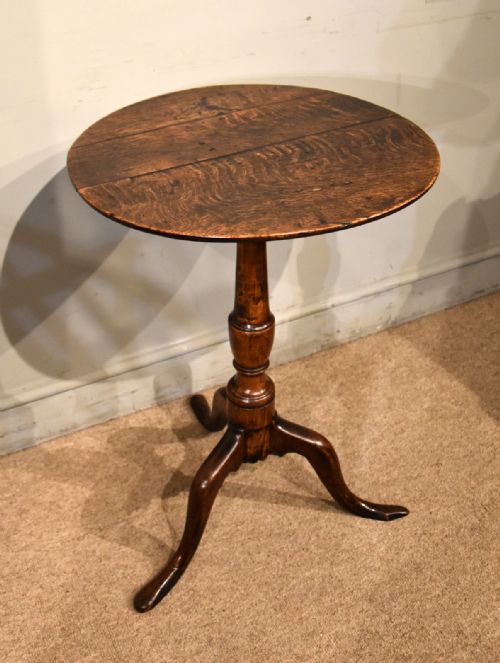 george iii oak tripod table - CATEGORY: ANTIQUE TABLES - DATED GEORGIAN