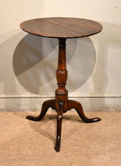 GEORGE III OAK TRIPOD TABLE - ADDITIONAL PHOTO 1