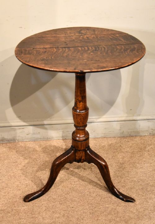 GEORGE III OAK TRIPOD TABLE - ADDITIONAL PHOTO 3