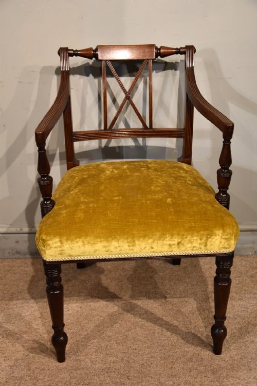 PAIR OF GEORGE III PERIOD MAHOGANY ARMCHAIRS - ADDITIONAL PHOTO 2