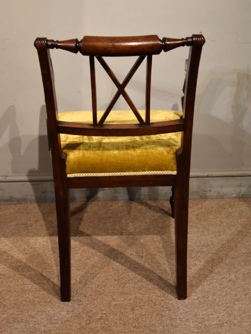 PAIR OF GEORGE III PERIOD MAHOGANY ARMCHAIRS - ADDITIONAL PHOTO 5