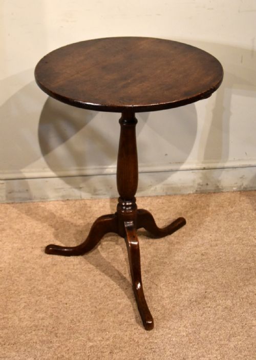 george iii oak tripod table - CATEGORY: ANTIQUE TABLES - DATED GEORGIAN