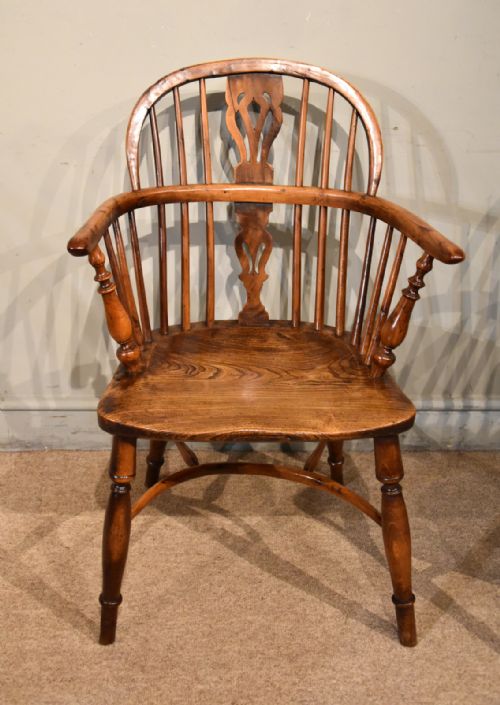 MATCHED PAIR OF YEW WOOD WINDSOR ARMCHAIRS - ADDITIONAL PHOTO 1