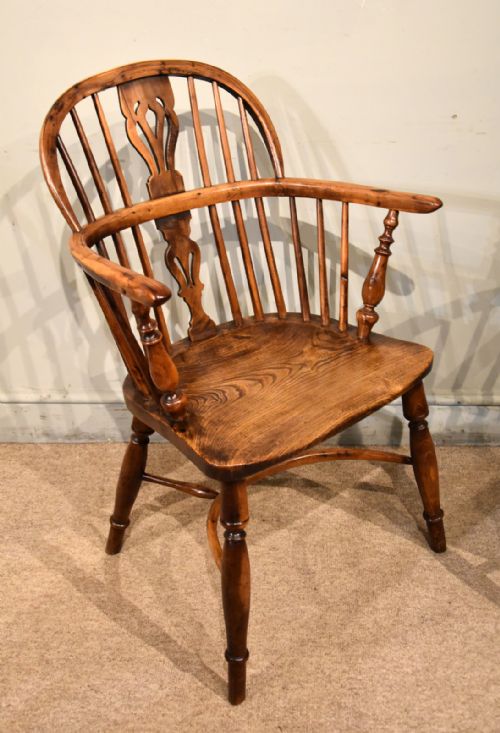 MATCHED PAIR OF YEW WOOD WINDSOR ARMCHAIRS - ADDITIONAL PHOTO 2