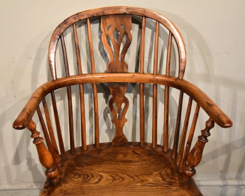 MATCHED PAIR OF YEW WOOD WINDSOR ARMCHAIRS - ADDITIONAL PHOTO 5