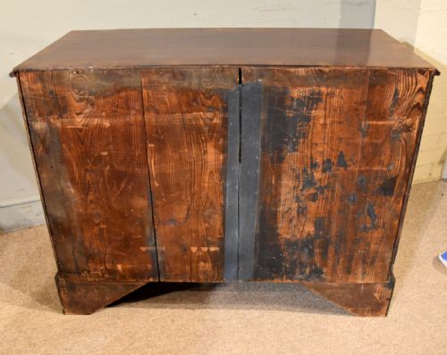19TH CENTURY NARROW CROSSBANDED MAHOGANY KNEEHOLE CHEST - ADDITIONAL PHOTO 9