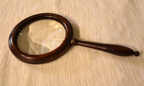 LARGE GEORGE III ROSEWOOD MAGNIFYING GLASS - ADDITIONAL PHOTO 2