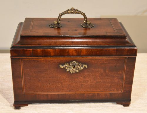18TH CENTURY MAHOGANY AND EBONY TEA CHEST - ADDITIONAL PHOTO 1