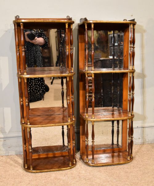 REGENCY ROSEWOOD AND GILDED WALL SHELVES - ADDITIONAL PHOTO 1
