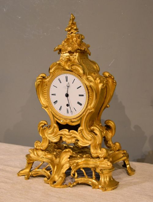 ENGLISH GILT BRONZE MANTEL TIMEPIECE - ADDITIONAL PHOTO 1