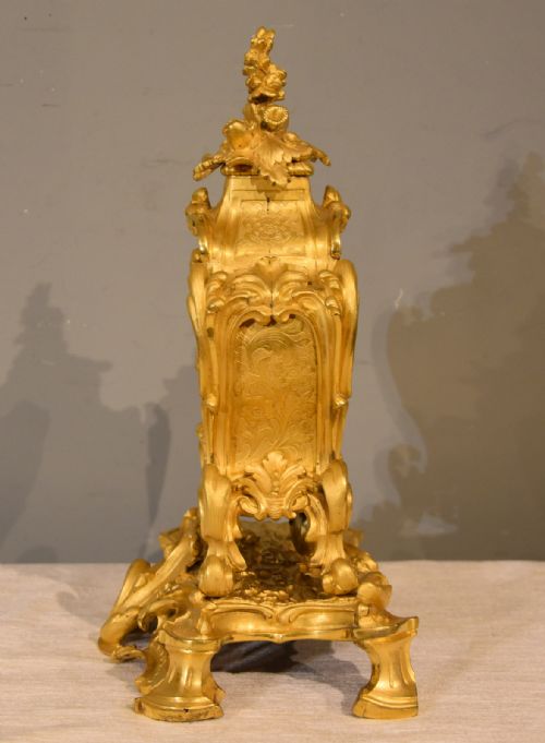 ENGLISH GILT BRONZE MANTEL TIMEPIECE - ADDITIONAL PHOTO 3