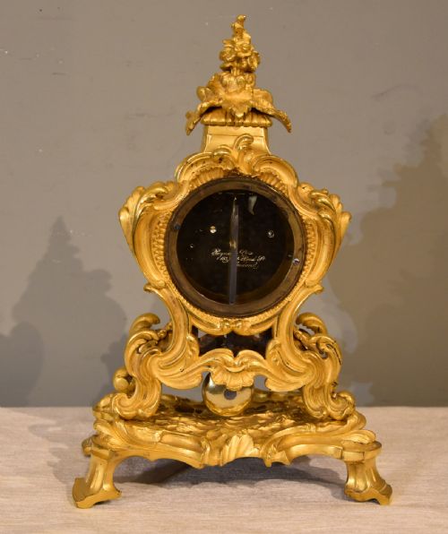 ENGLISH GILT BRONZE MANTEL TIMEPIECE - ADDITIONAL PHOTO 4