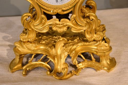 ENGLISH GILT BRONZE MANTEL TIMEPIECE - ADDITIONAL PHOTO 7