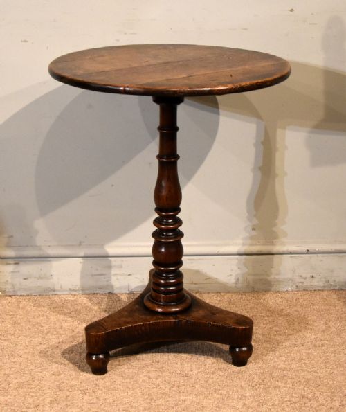 SOLID OAK LATE REGENCY TRIPOD TABLE - ADDITIONAL PHOTO 2