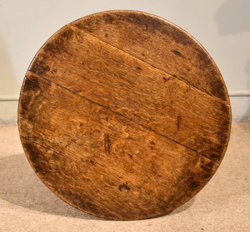 SOLID OAK LATE REGENCY TRIPOD TABLE - ADDITIONAL PHOTO 3